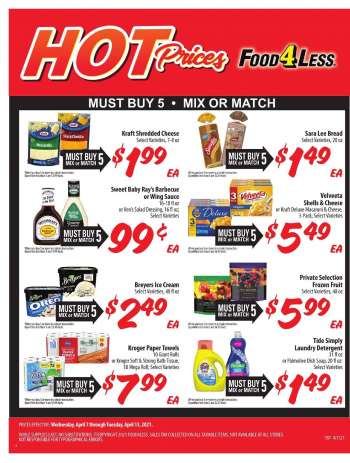 Food 4 Less Flyer - 04.07.2021 - 04.13.2021.