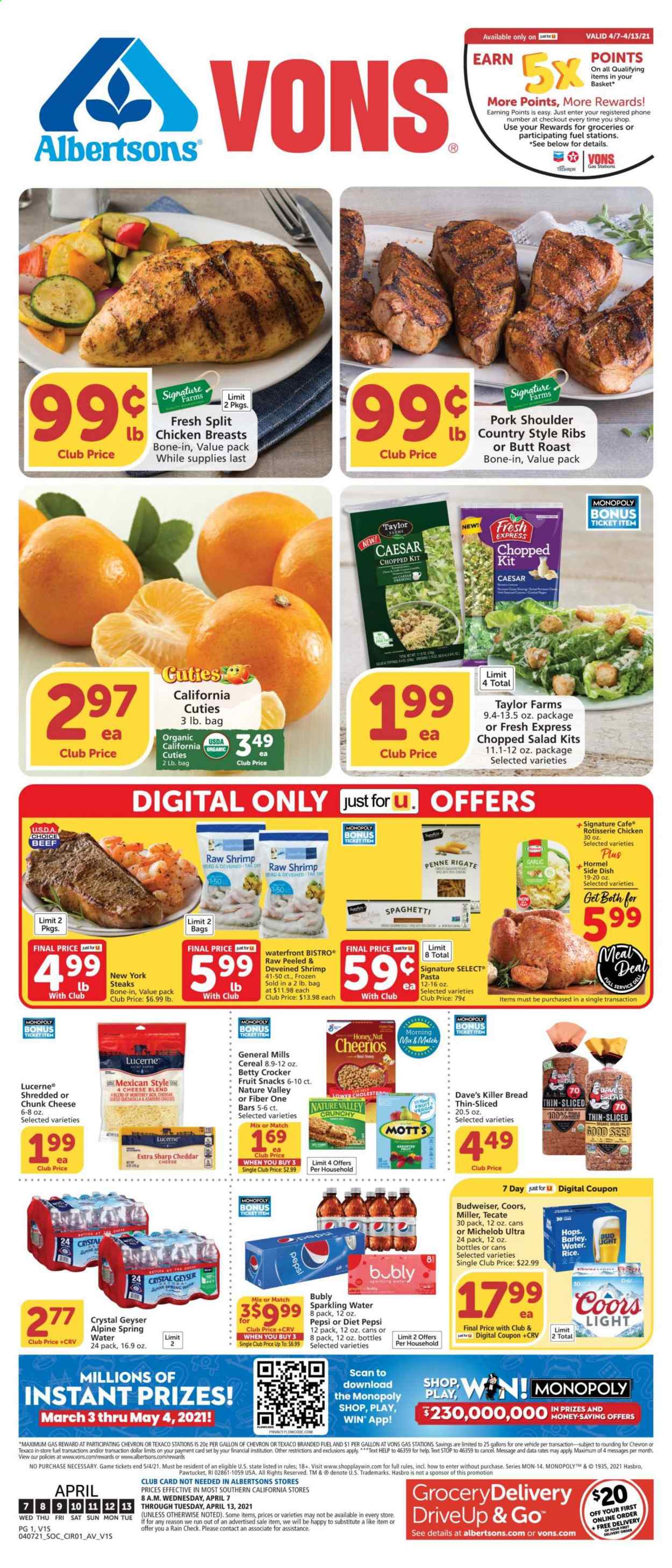 Albertsons ad - 04/07/2021 - 04/13/2021. Page 1
