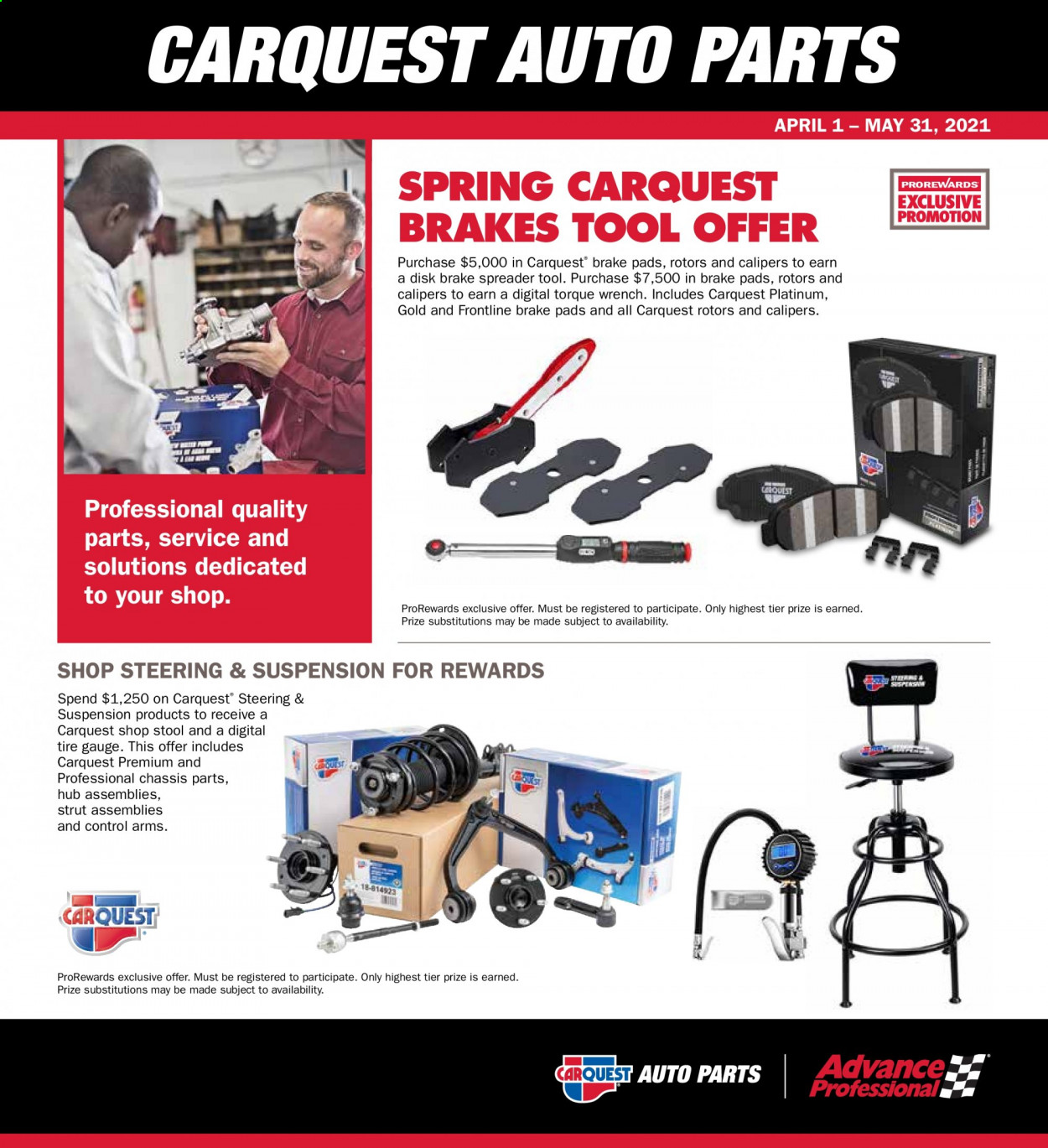thumbnail - Carquest Flyer - 04/01/2021 - 05/31/2021 - Sales products - brake pad. Page 1.