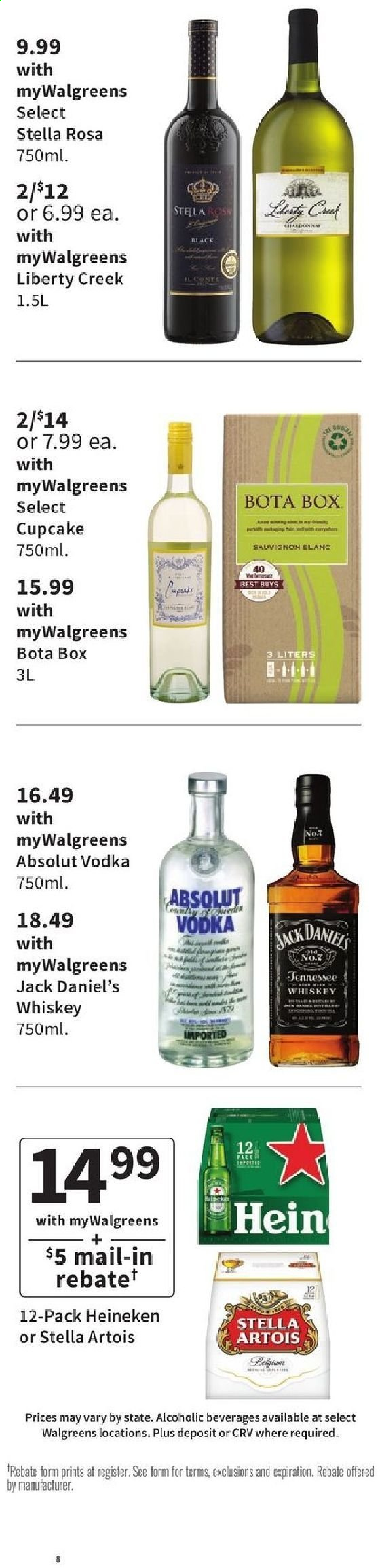 thumbnail - Walgreens Flyer - 04/11/2021 - 04/17/2021 - Sales products - Jack Daniel's, Sauvignon Blanc. Page 13.