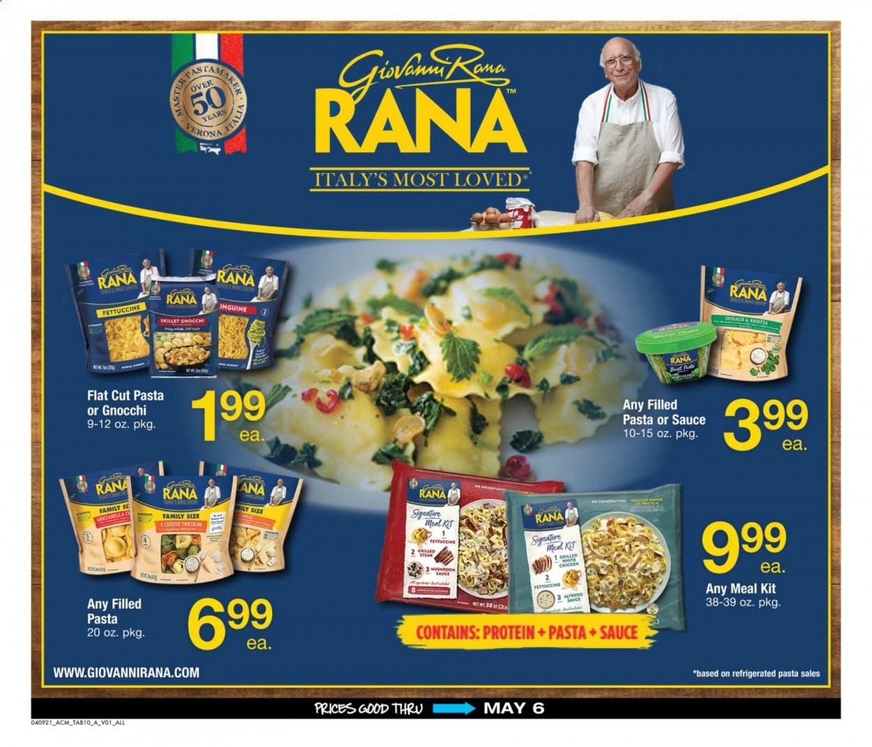 thumbnail - ACME Flyer - 04/09/2021 - 05/06/2021 - Sales products - gnocchi, Giovanni Rana, cheese, Rana. Page 10.