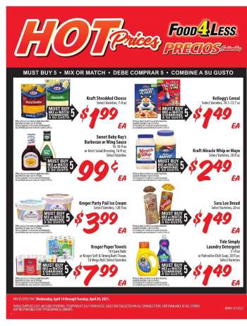 Food 4 Less Flyer - 04.14.2021 - 04.20.2021.