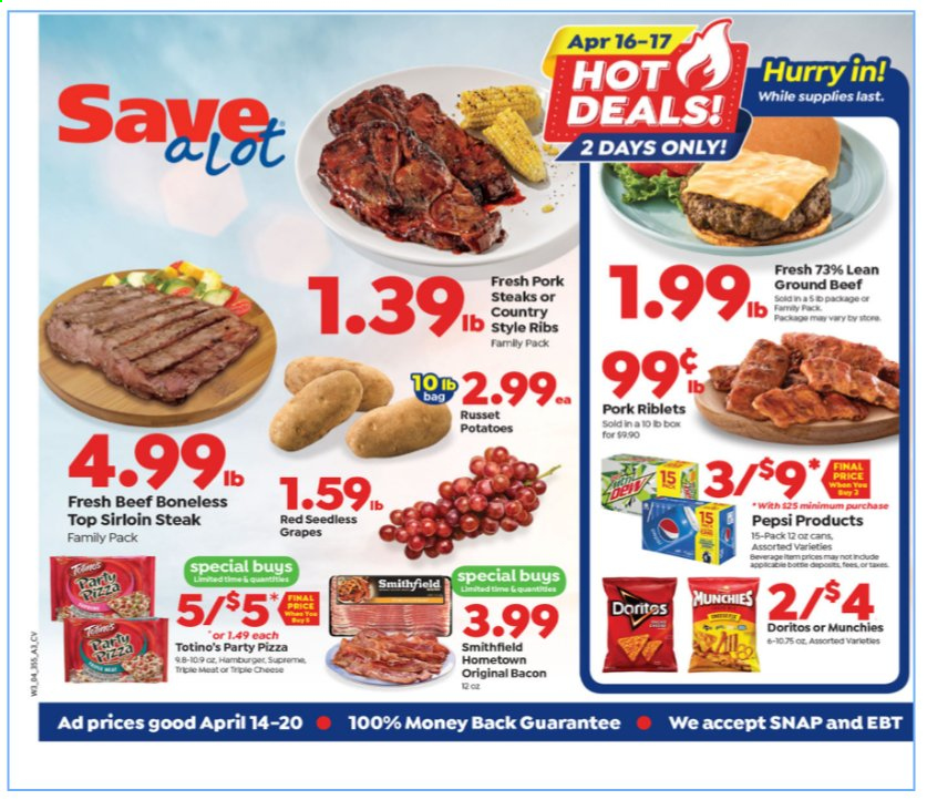 Save a Lot ad - 04/14/2021 - 04/20/2021. Page 1