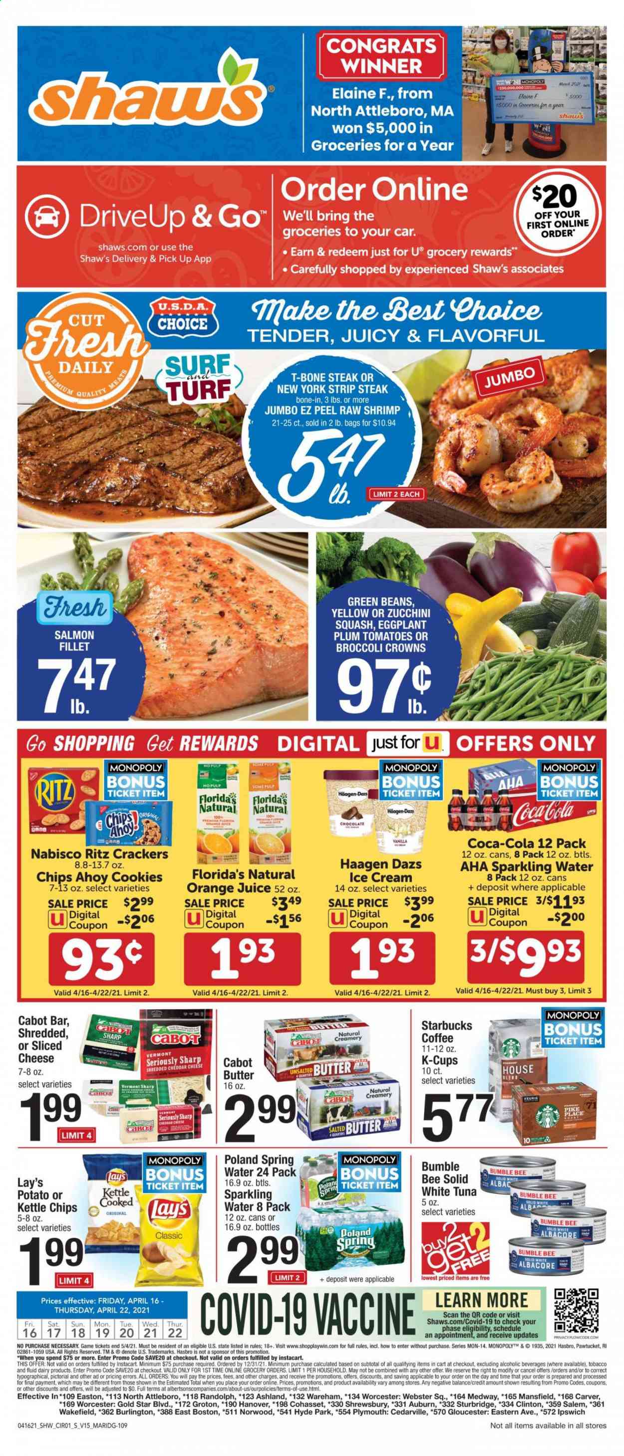 Shaw’s ad - 04/16/2021 - 04/22/2021. Page 1