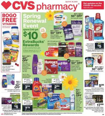 CVS Pharmacy Flyer - 04.18.2021 - 04.24.2021.