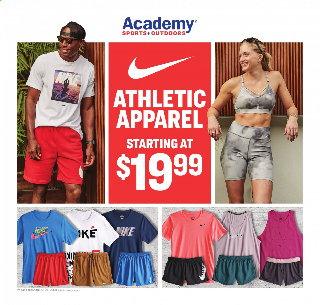 thumbnail - Academy Sports + Outdoors Flyer - 04/19/2021 - 04/25/2021 - Sales products - Nike. Page 1.