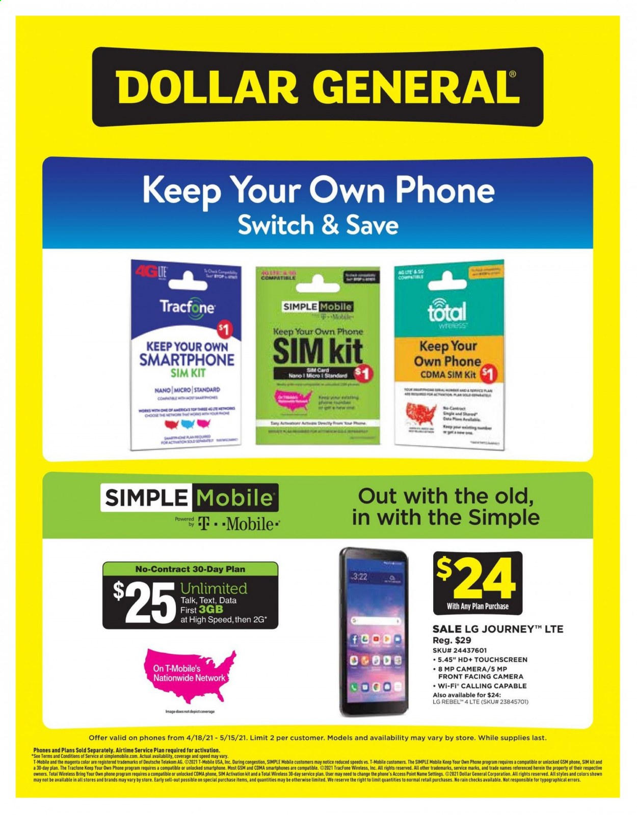 Dollar General ad - 04/18/2021 - 04/24/2021. Page 1