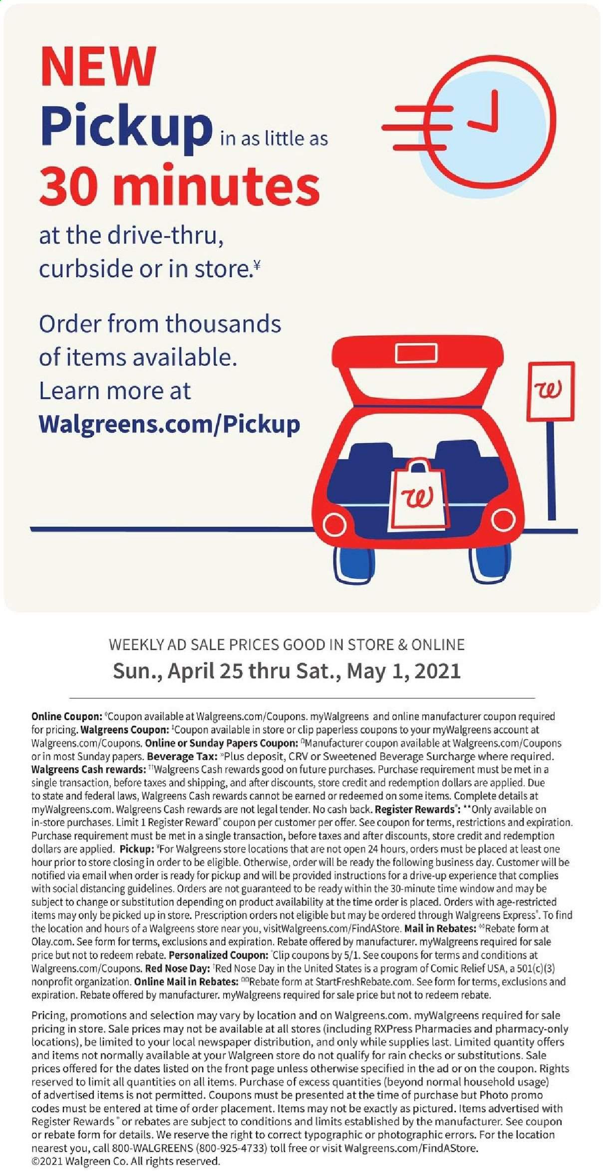 Walgreens ad - 04/25/2021 - 05/01/2021. Page 20