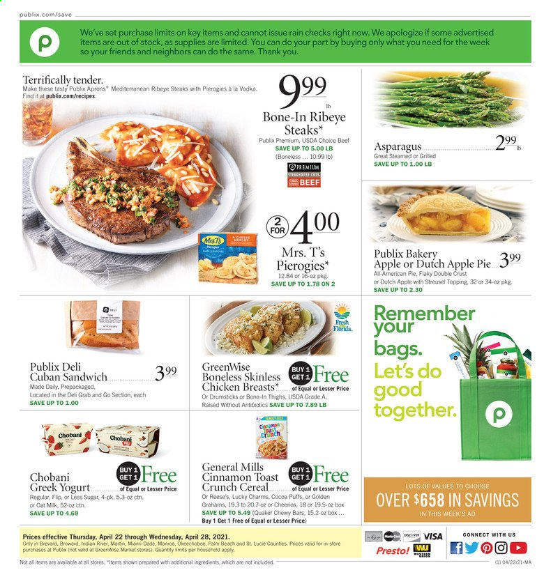 Publix ad - 04/22/2021 - 04/28/2021. Page 1