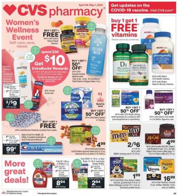 CVS Pharmacy Flyer - 04.25.2021 - 05.01.2021.