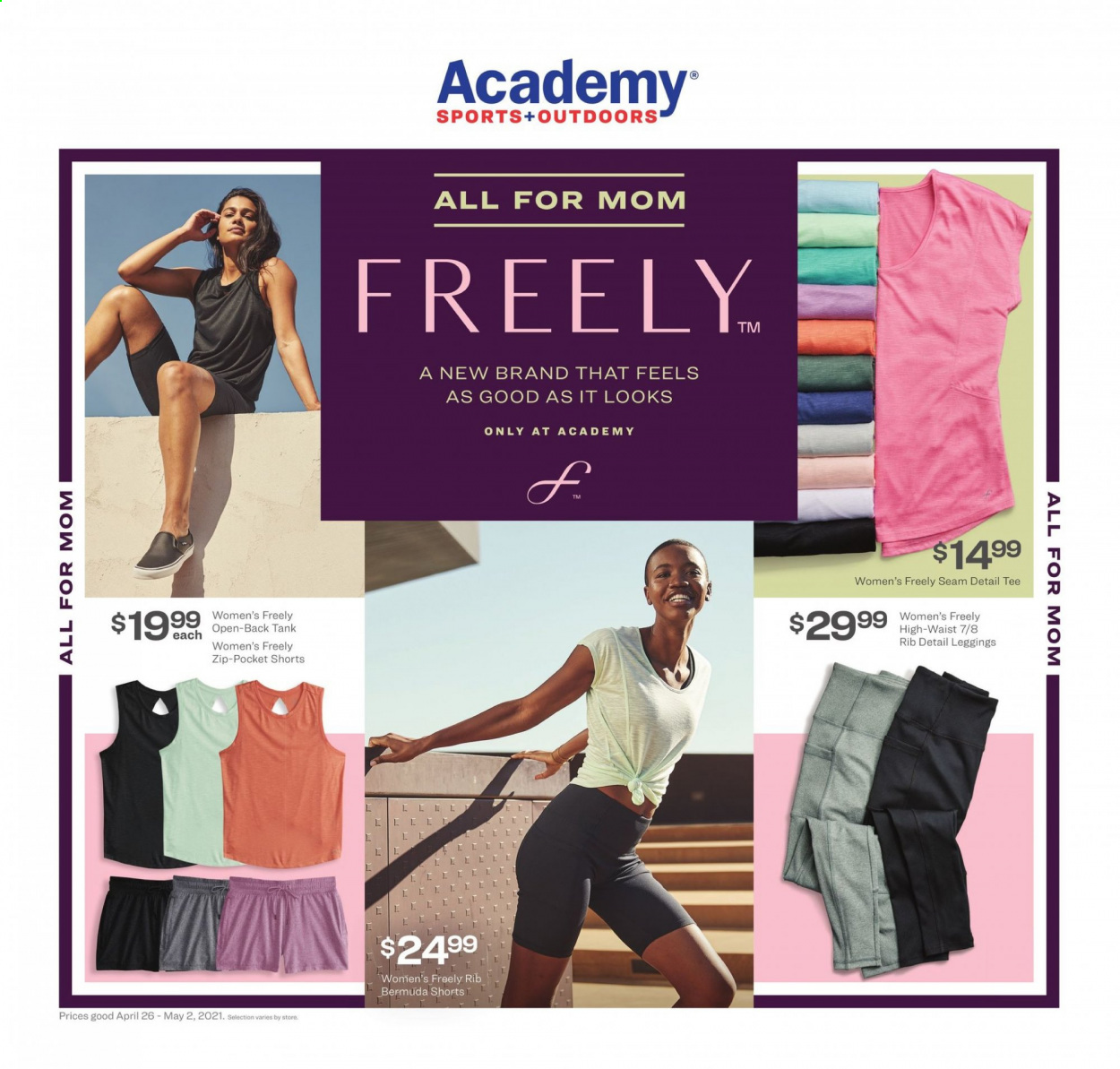 thumbnail - Academy Sports + Outdoors Flyer - 04/26/2021 - 05/02/2021 - Sales products - leggings. Page 1.