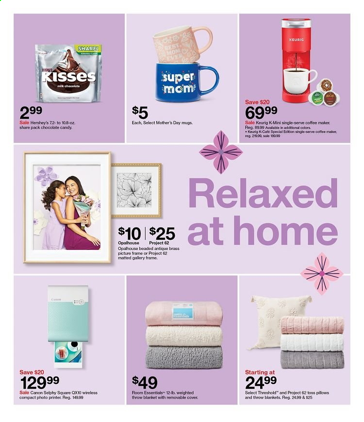 thumbnail - Target Flyer - 05/02/2021 - 05/08/2021 - Sales products - Hershey's, chocolate candies, Keurig, blanket, pillow, Canon, coffee machine, picture frame. Page 30.