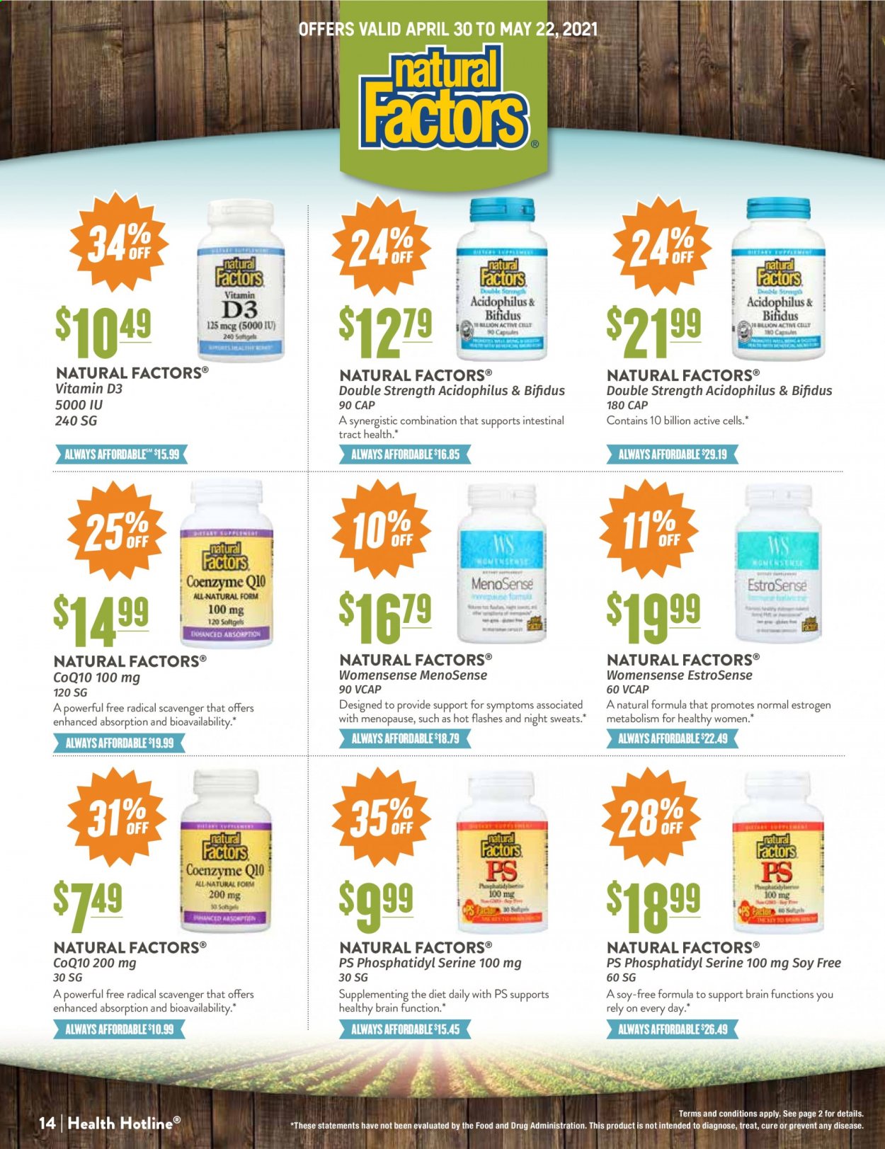 thumbnail - Natural Grocers Flyer - 04/30/2021 - 05/22/2021 - Sales products - vitamin D3. Page 14.