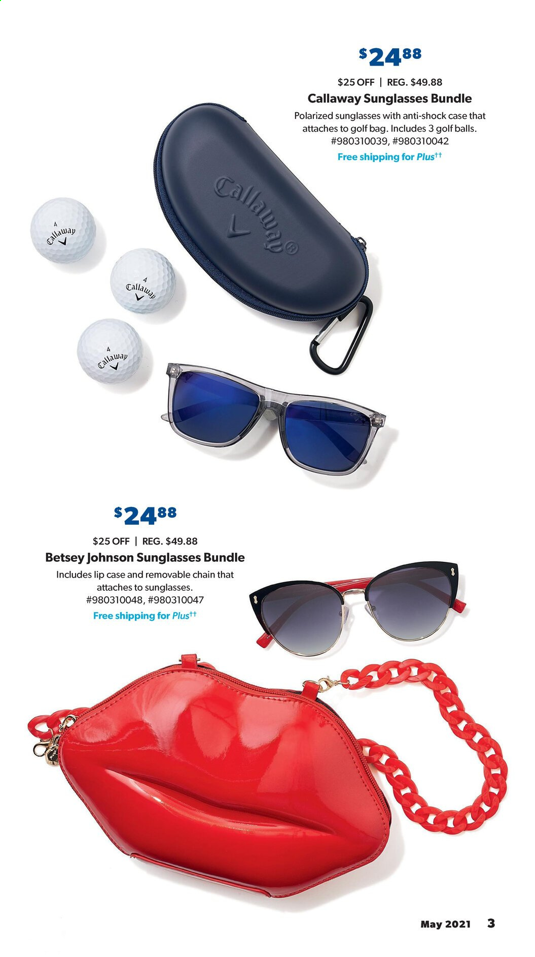 thumbnail - Sam's Club Flyer - 05/08/2021 - 05/16/2021 - Sales products - Callaway, Johnson's, bag, sunglasses, golf balls, golf bag. Page 3.