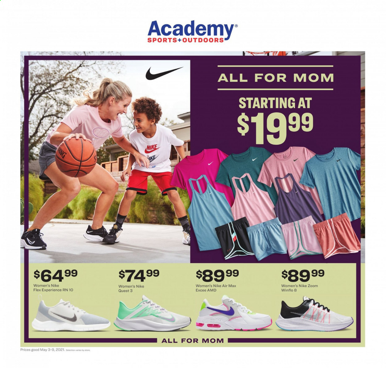 thumbnail - Academy Sports + Outdoors Flyer - 05/03/2021 - 05/09/2021 - Sales products - Nike. Page 1.