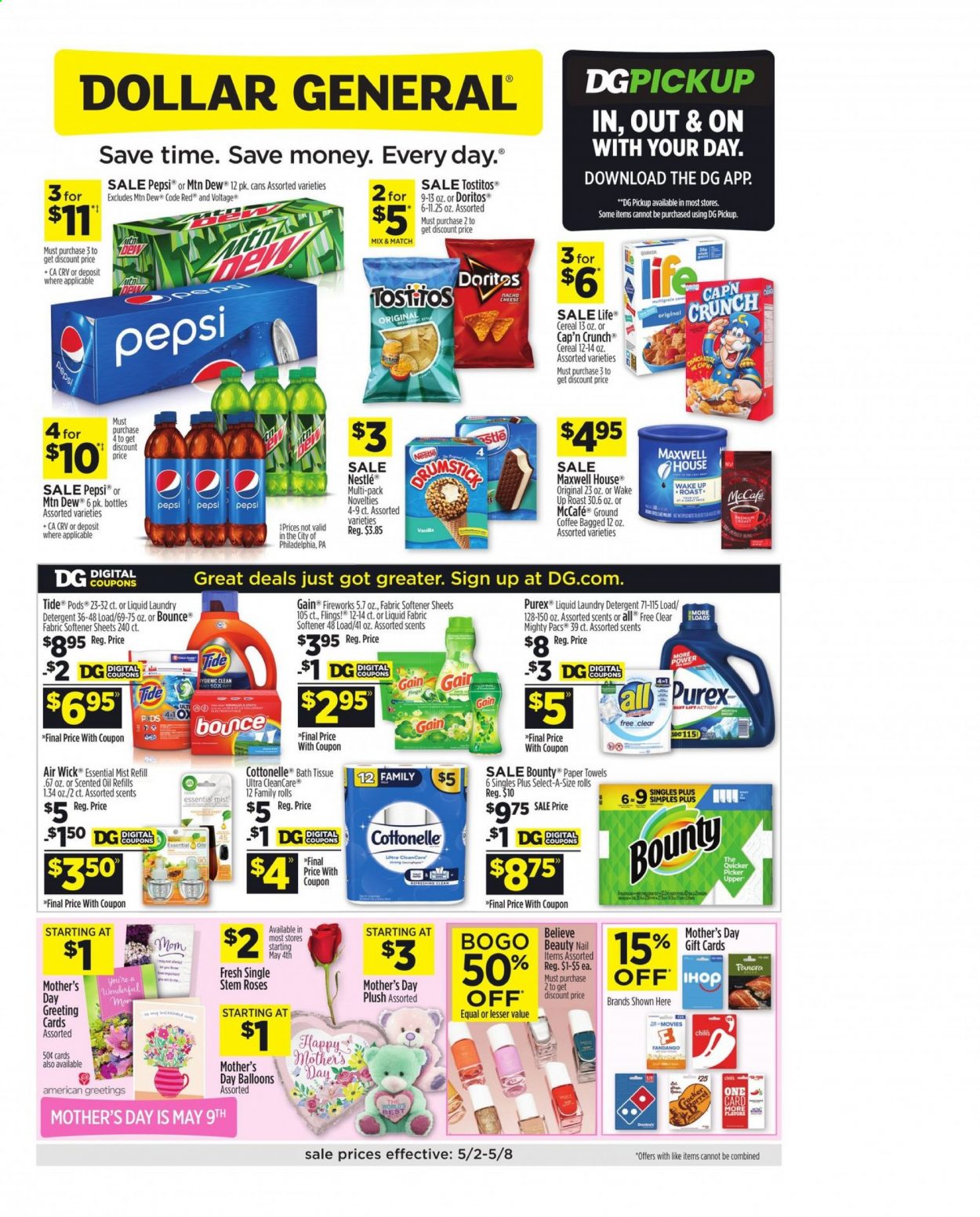 Dollar General ad - 05/02/2021 - 05/08/2021. Page 1