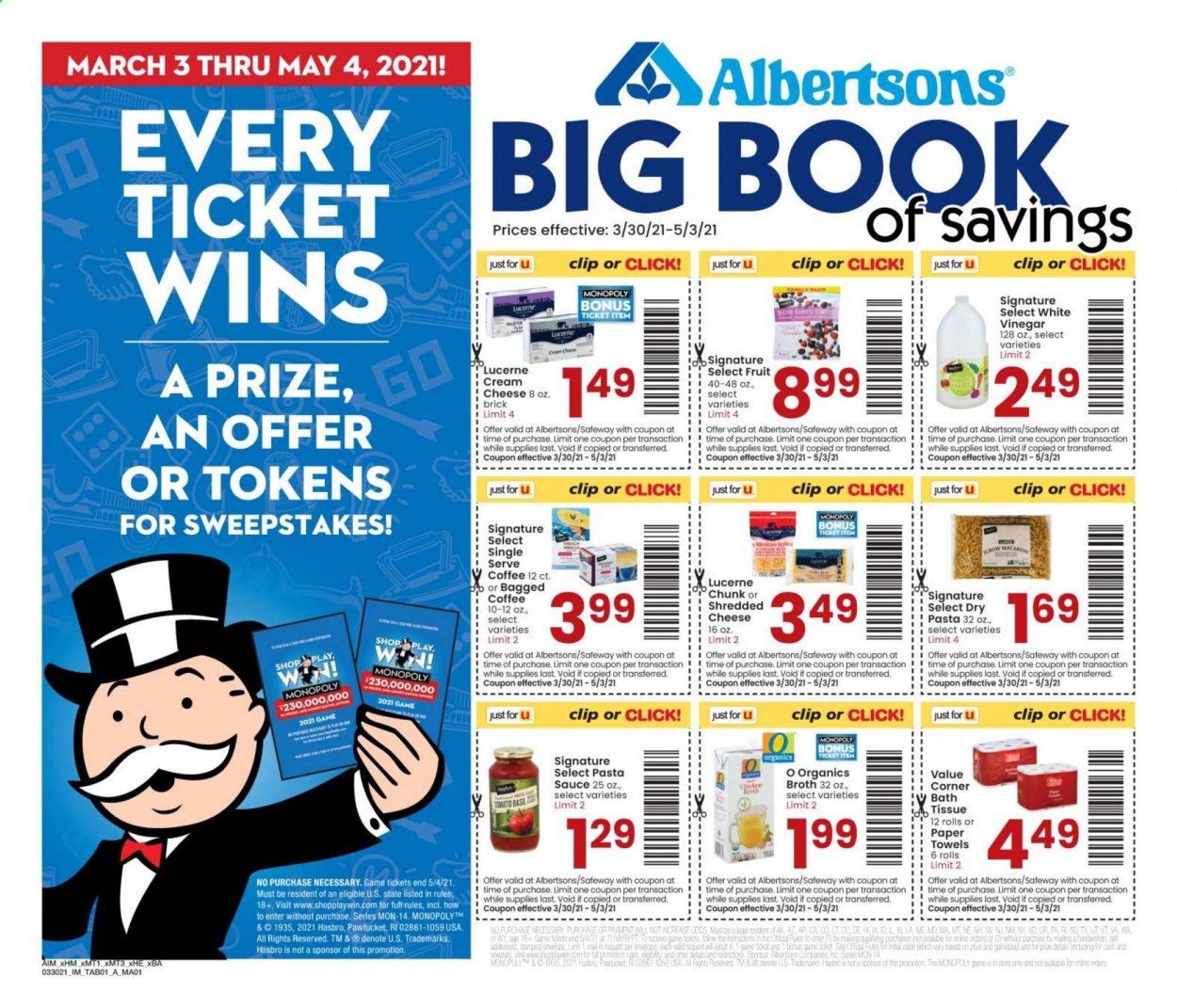 Albertsons ad - 03/30/2021 - 05/03/2021. Page 1