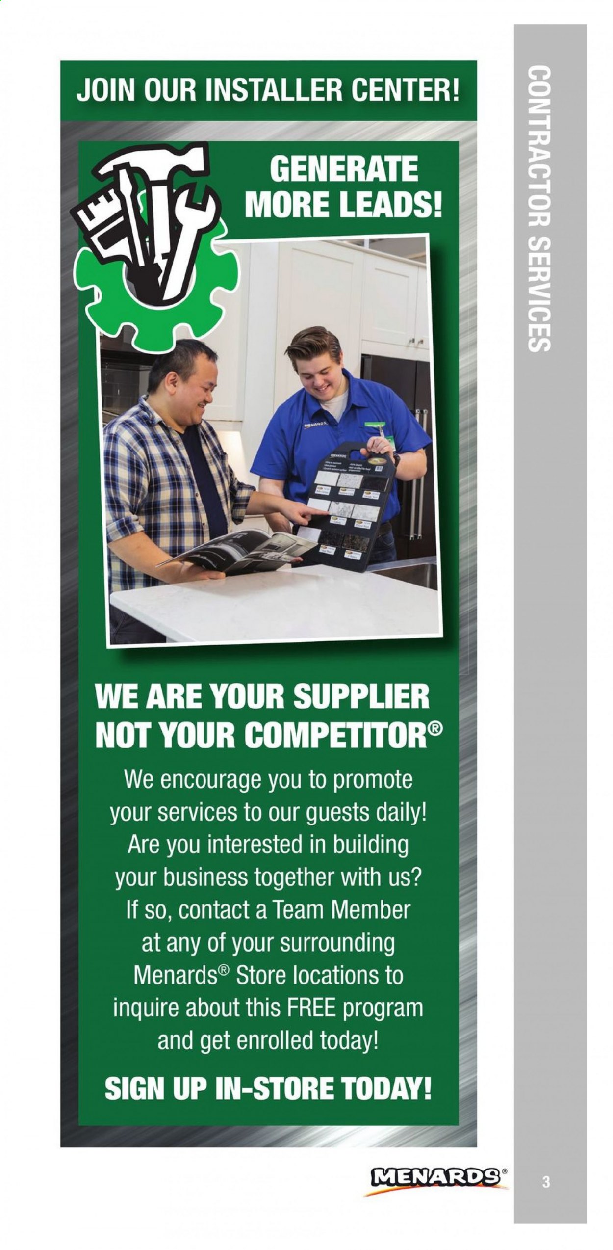 Menards ad. Page 3