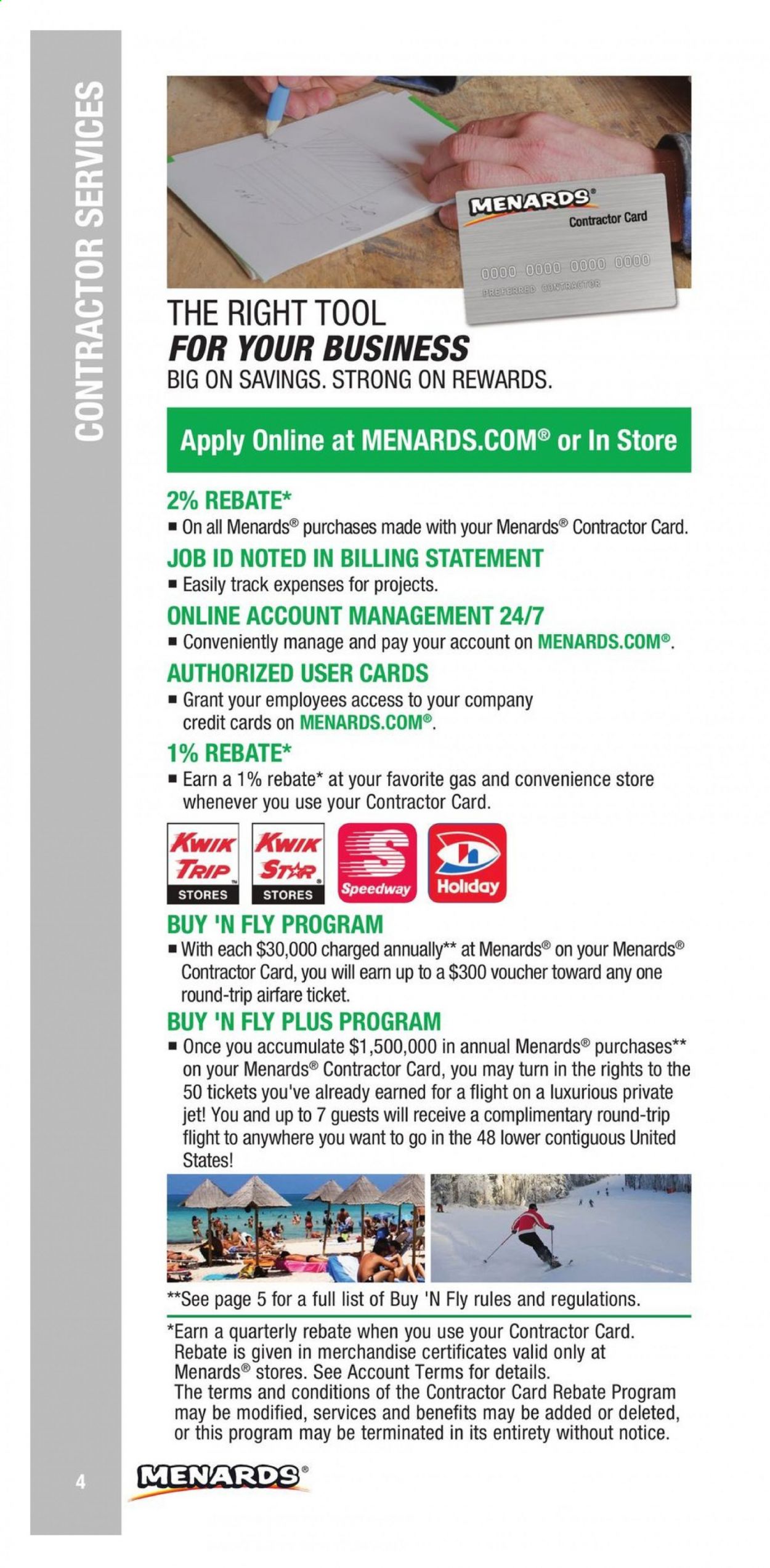 Menards ad. Page 4