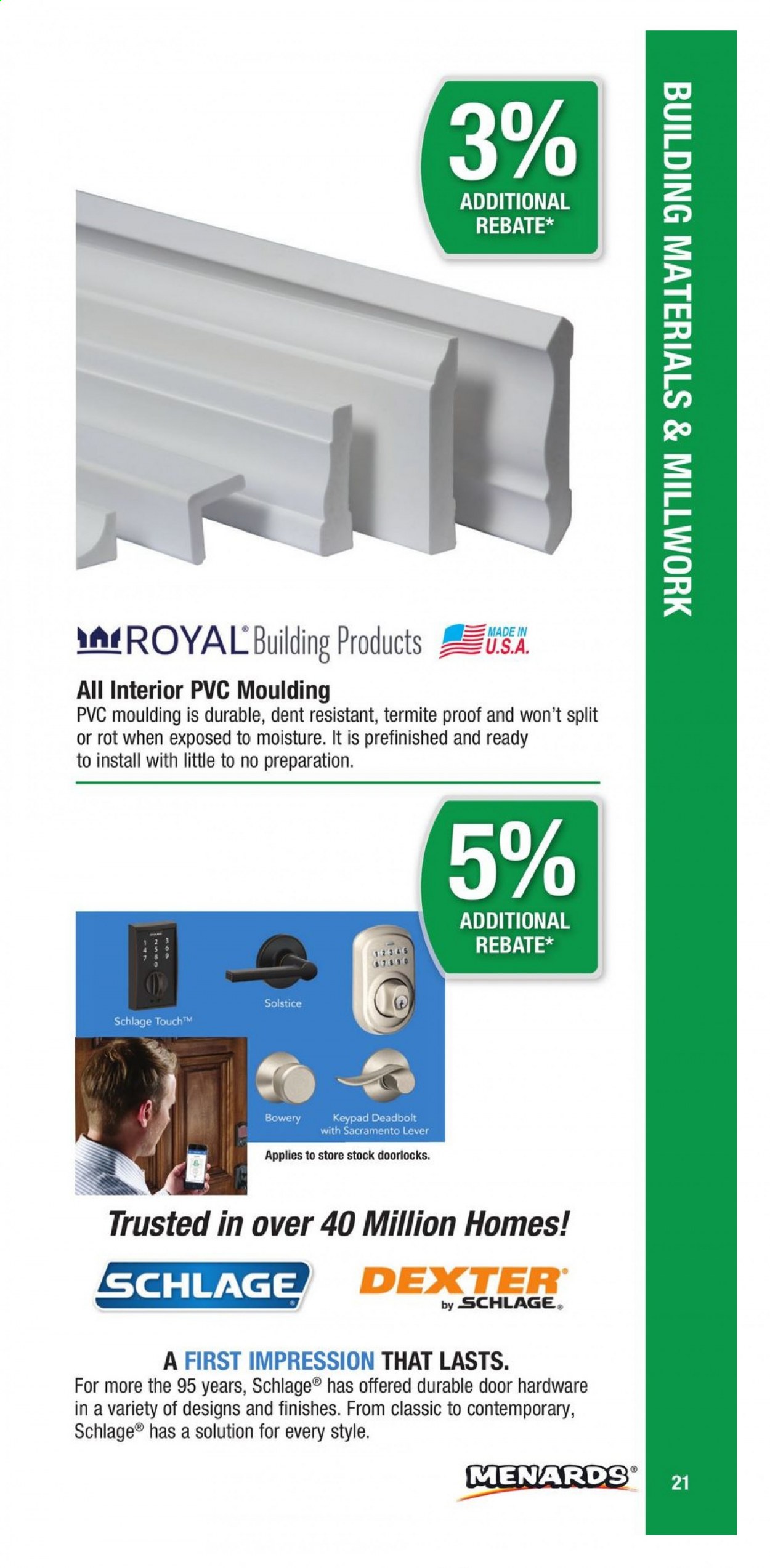 Menards ad. Page 21
