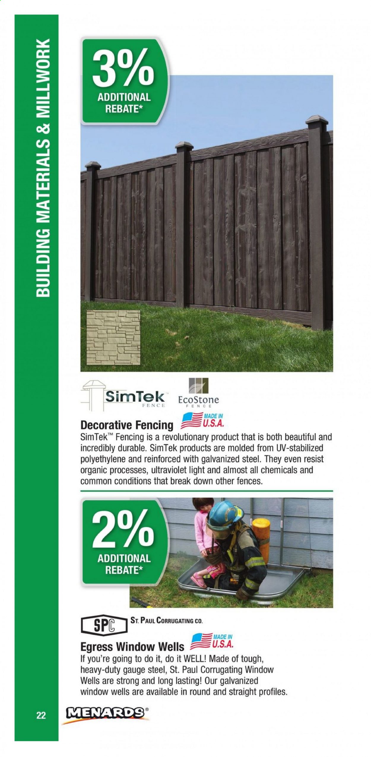 Menards ad. Page 22