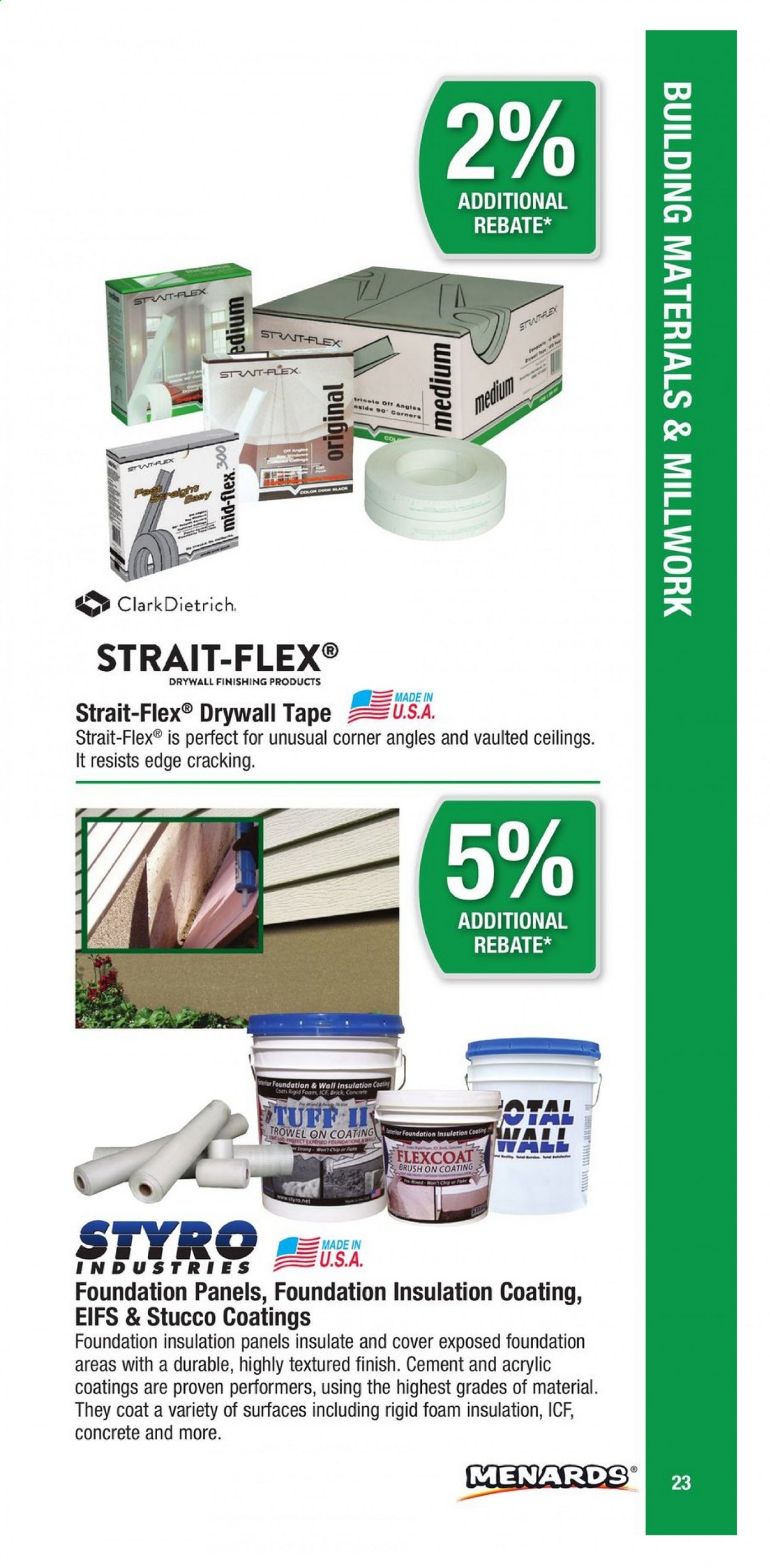 Menards ad. Page 23