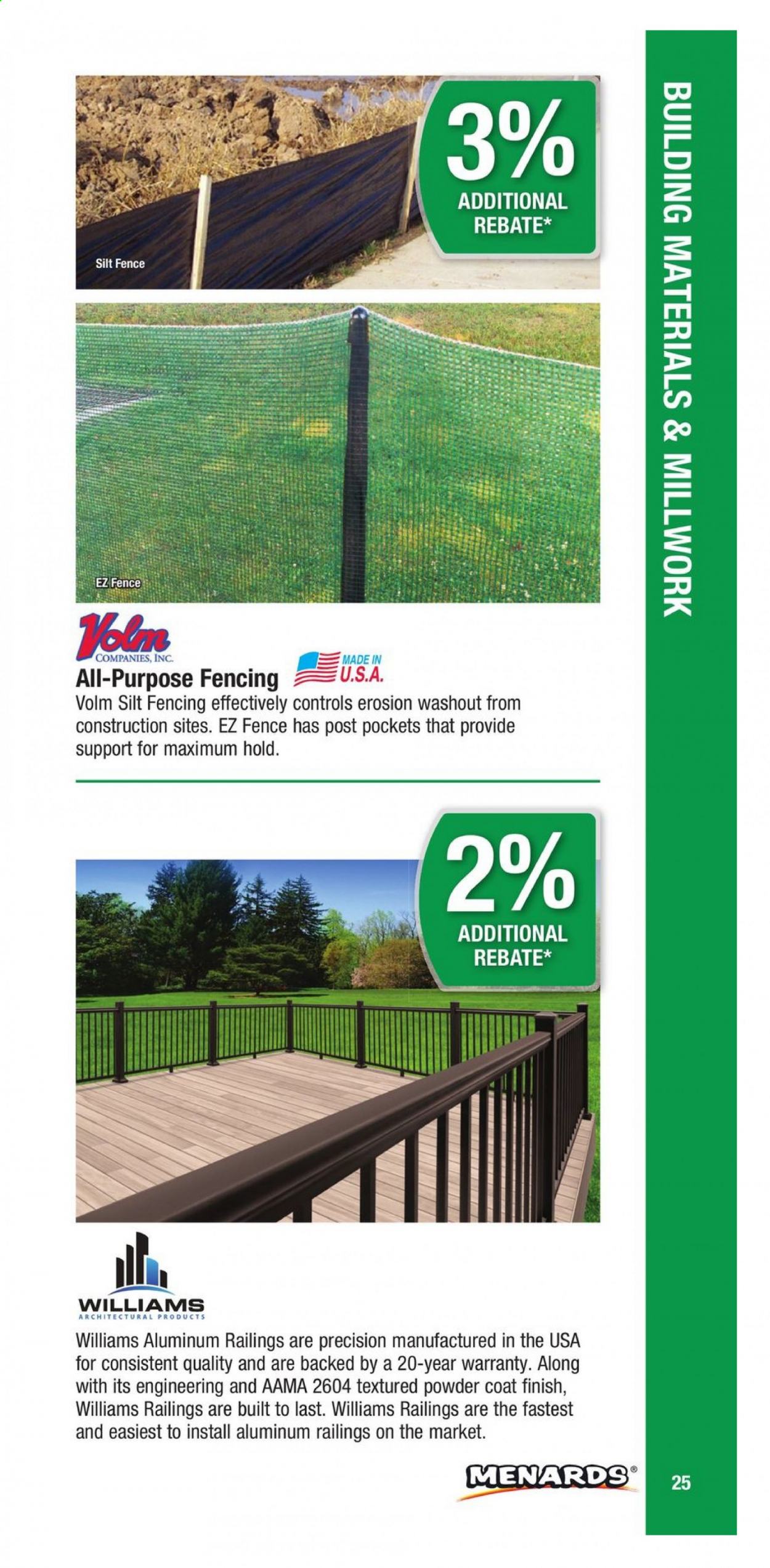 Menards ad. Page 25