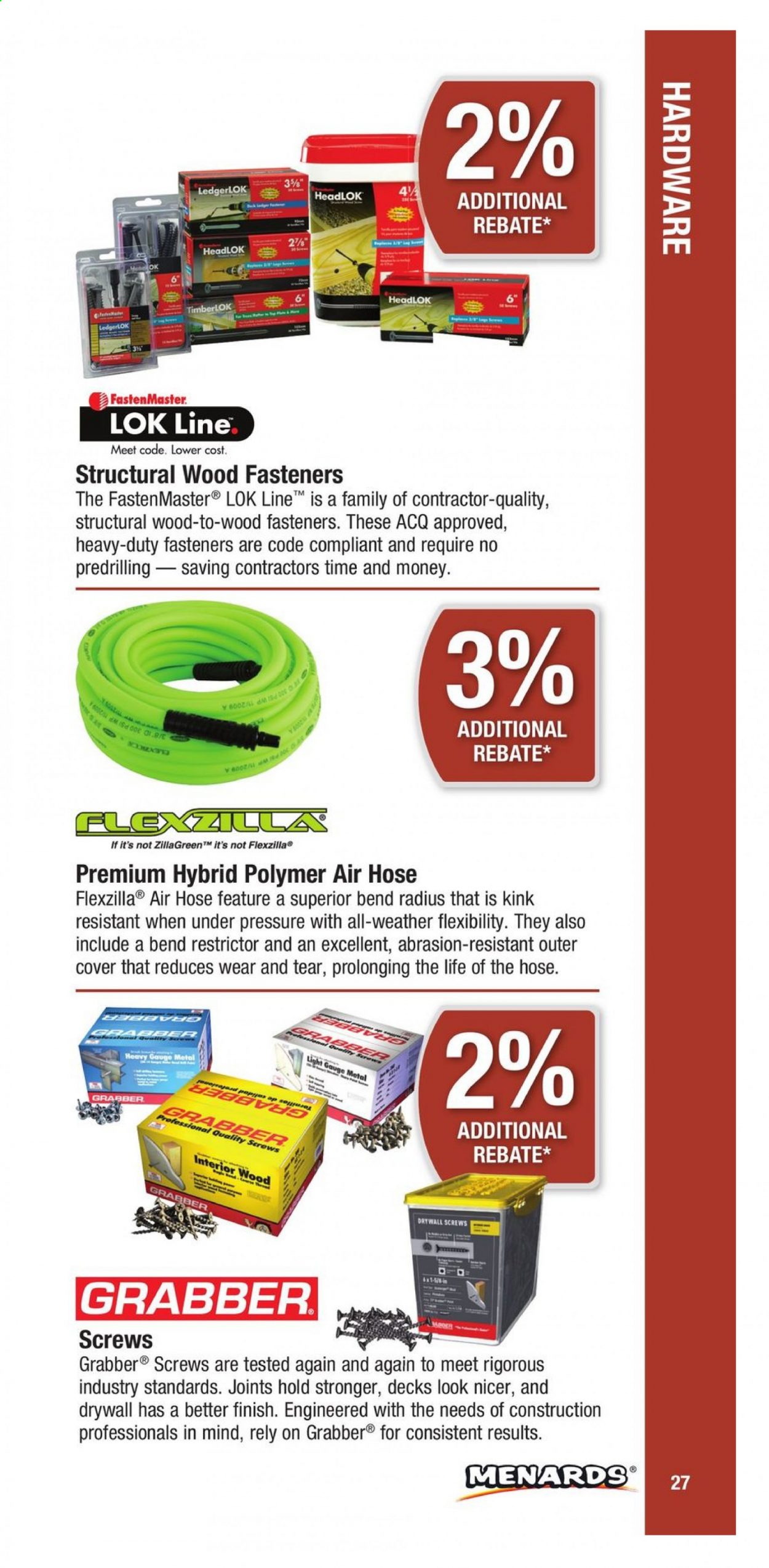 Menards ad. Page 27