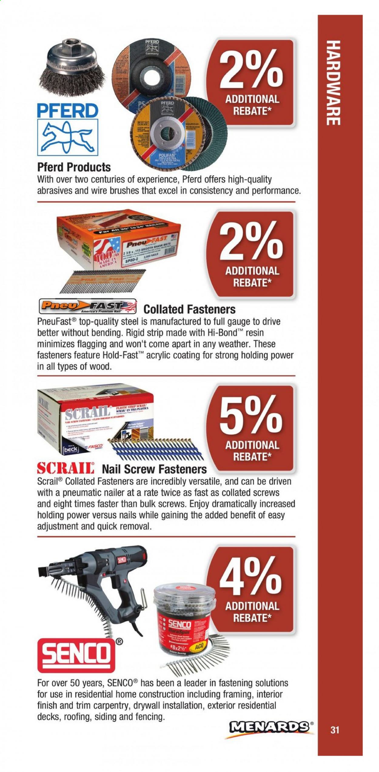 Menards ad. Page 31