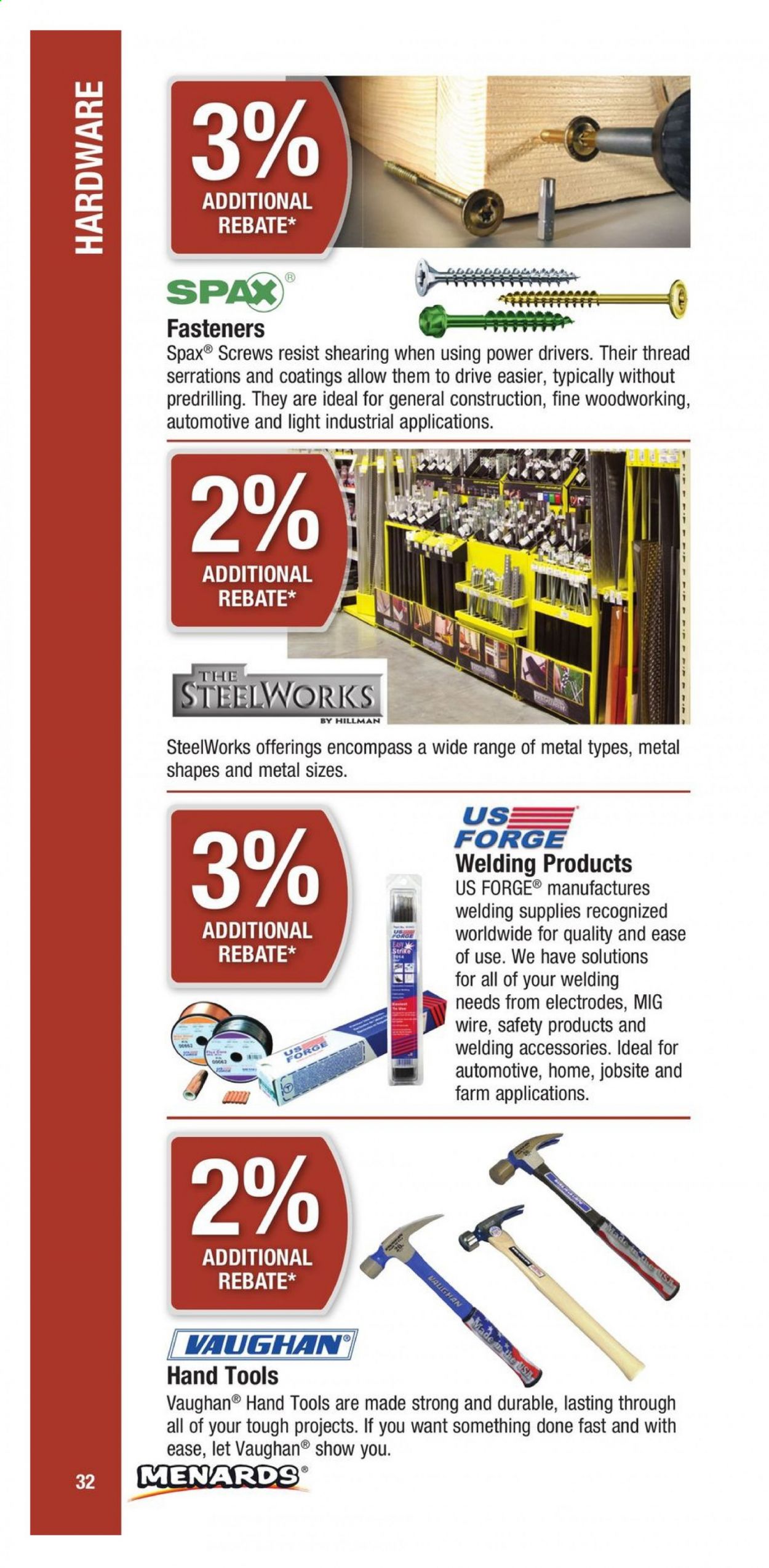 Menards ad. Page 32