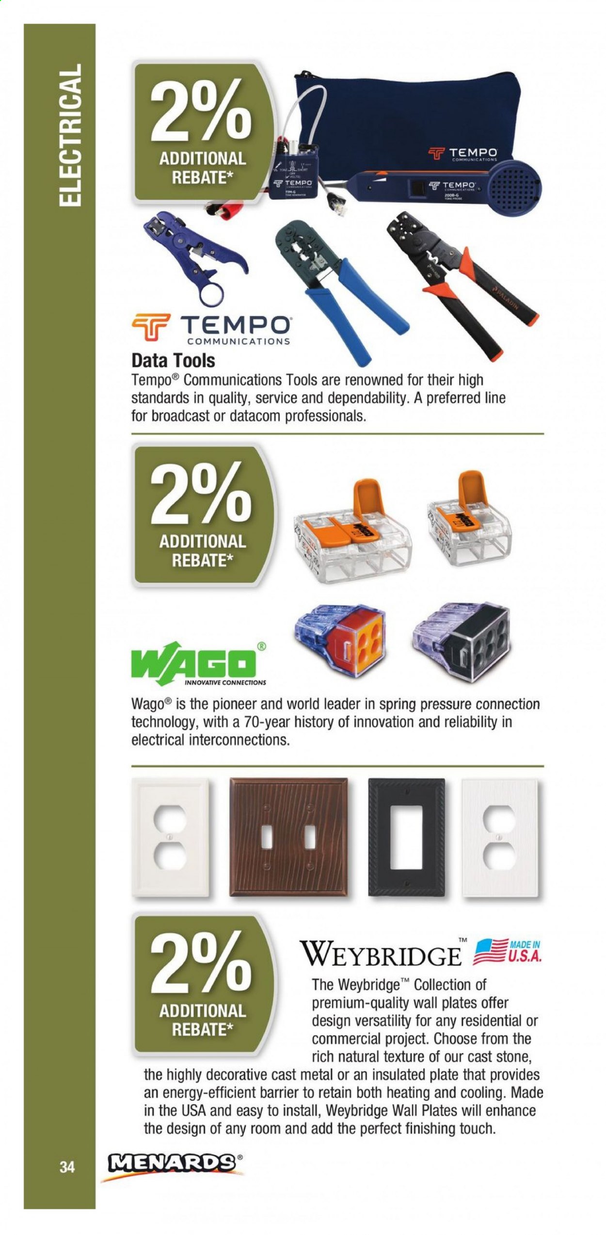 Menards ad. Page 34
