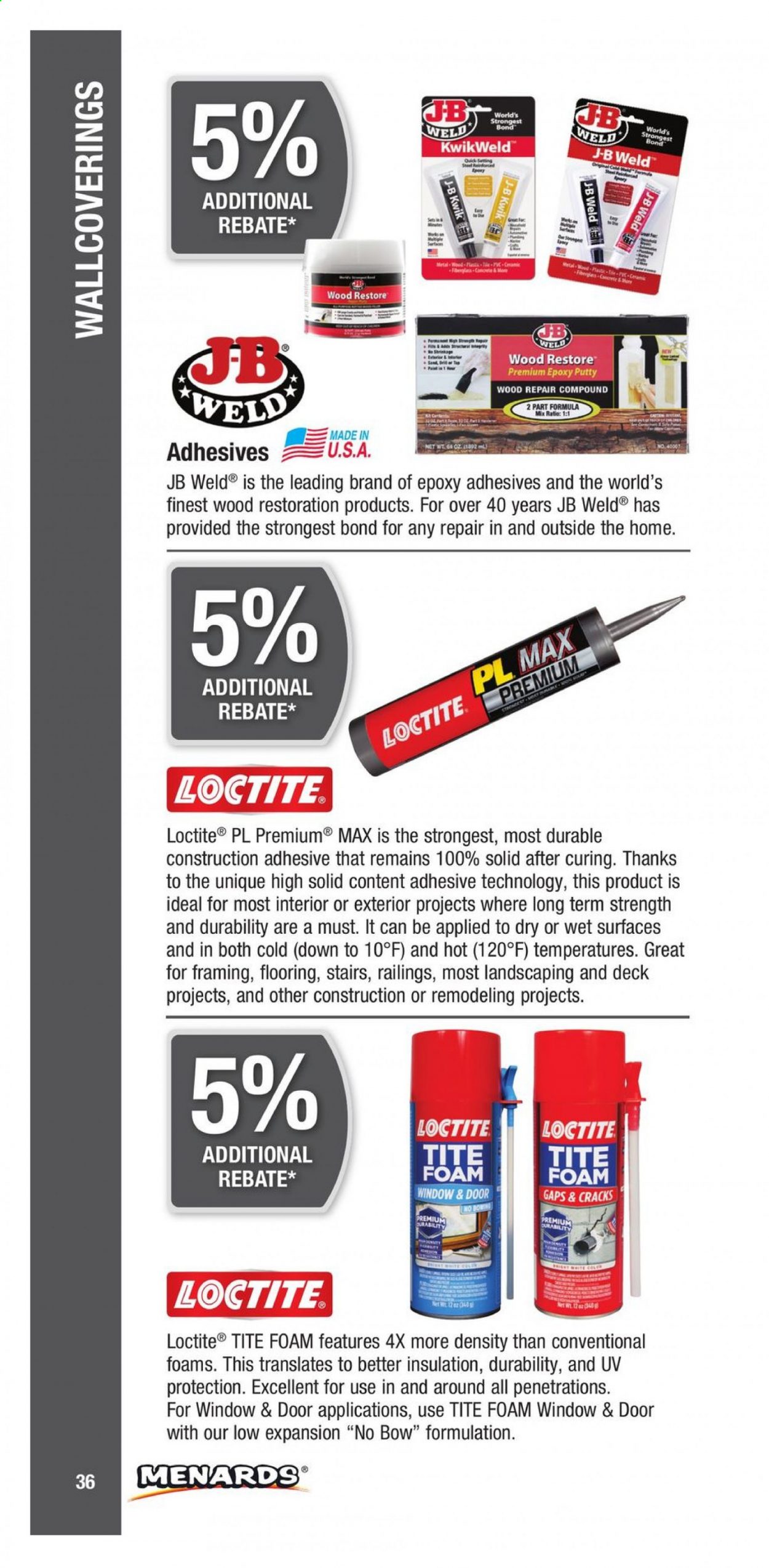 Menards ad. Page 36
