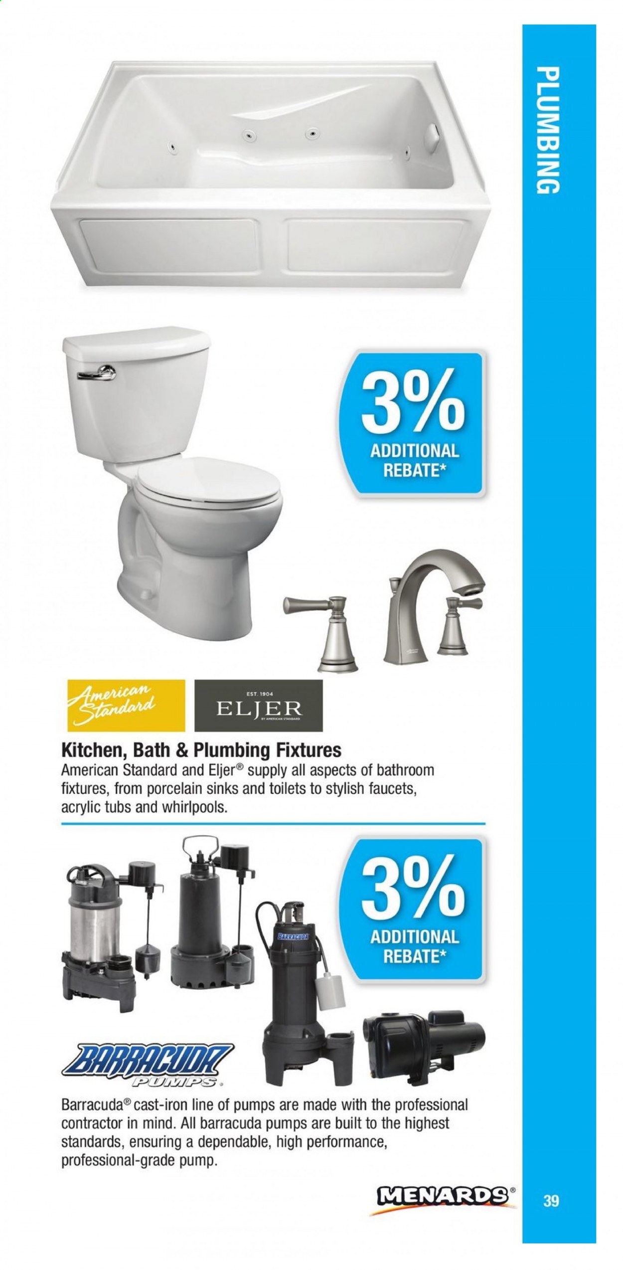 Menards ad. Page 39