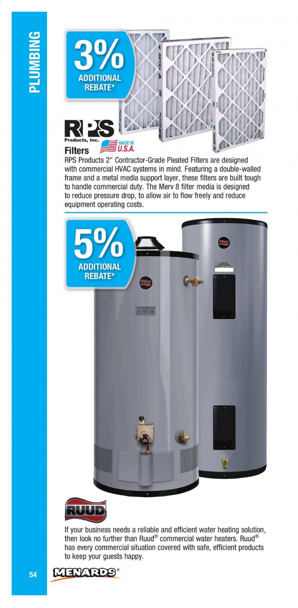Menards ad. Page 54