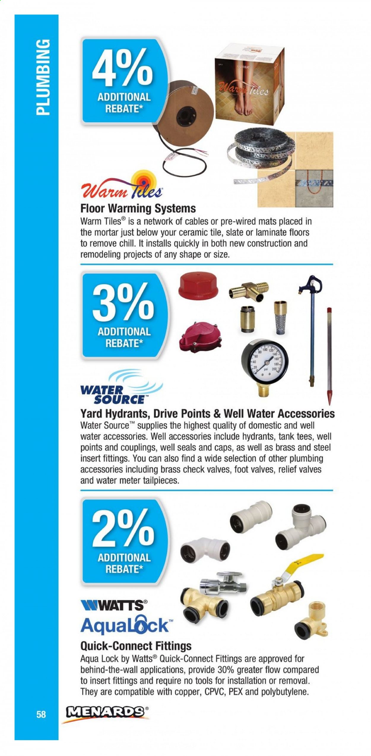 Menards ad. Page 58