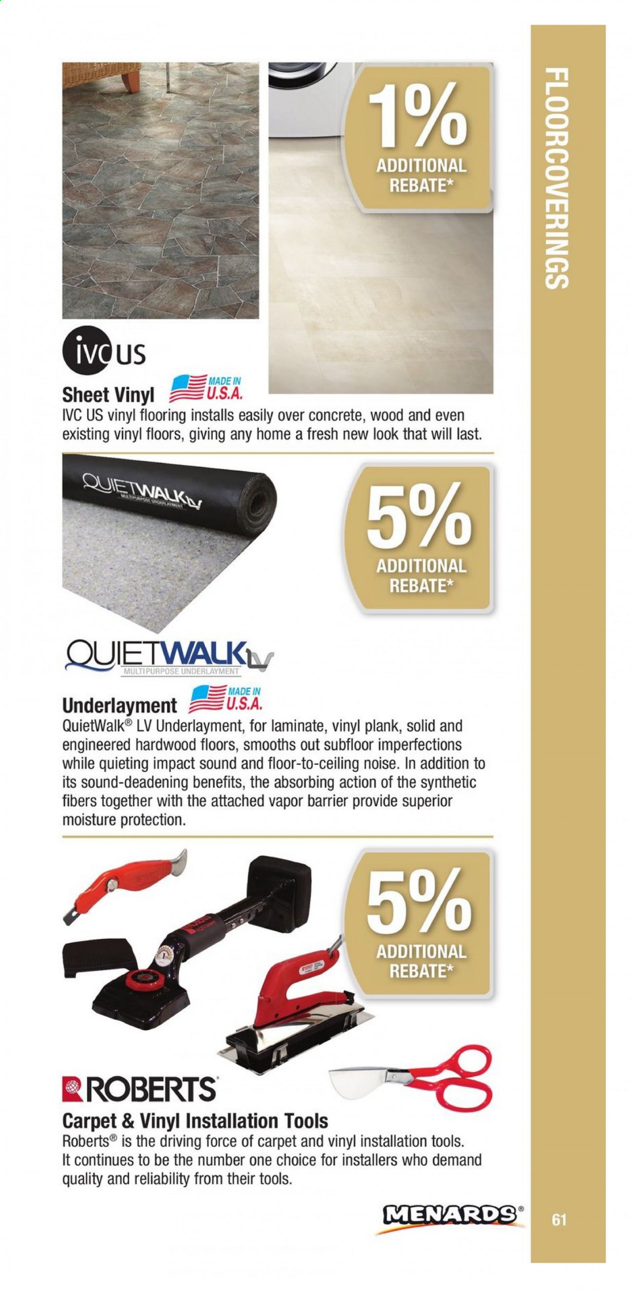 Menards ad. Page 61