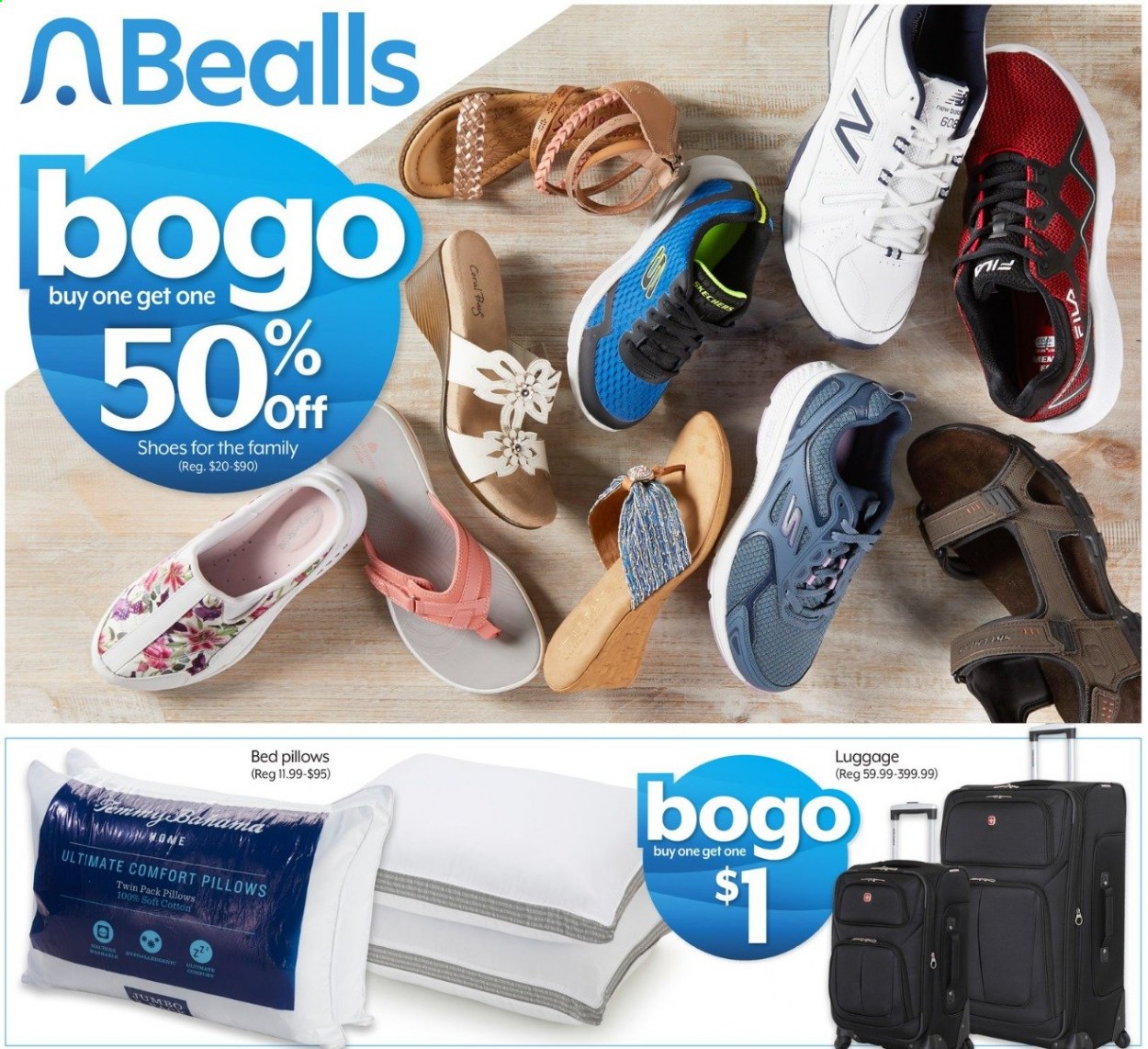 thumbnail - Bealls Florida Flyer - 05/19/2021 - 05/25/2021 - Sales products - shoes, pillow, luggage. Page 1.