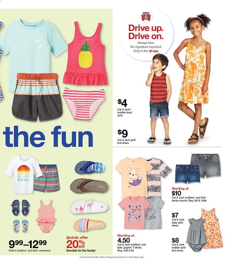 thumbnail - Target Flyer - 05/23/2021 - 05/29/2021 - Sales products - sandals, Target, tank, shorts, t-shirt, swimming suit. Page 9.