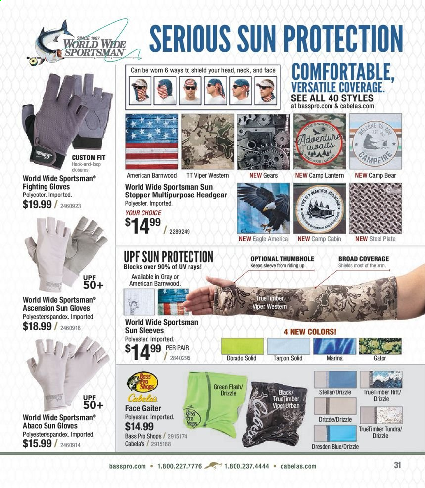 thumbnail - Bass Pro Shops Flyer - Sales products - gloves, Bass Pro. Page 31.