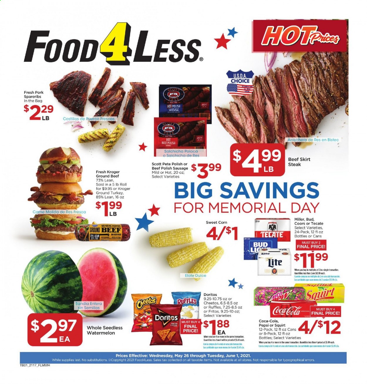 Food 4 Less ad - 05/26/2021 - 06/01/2021. Page 1
