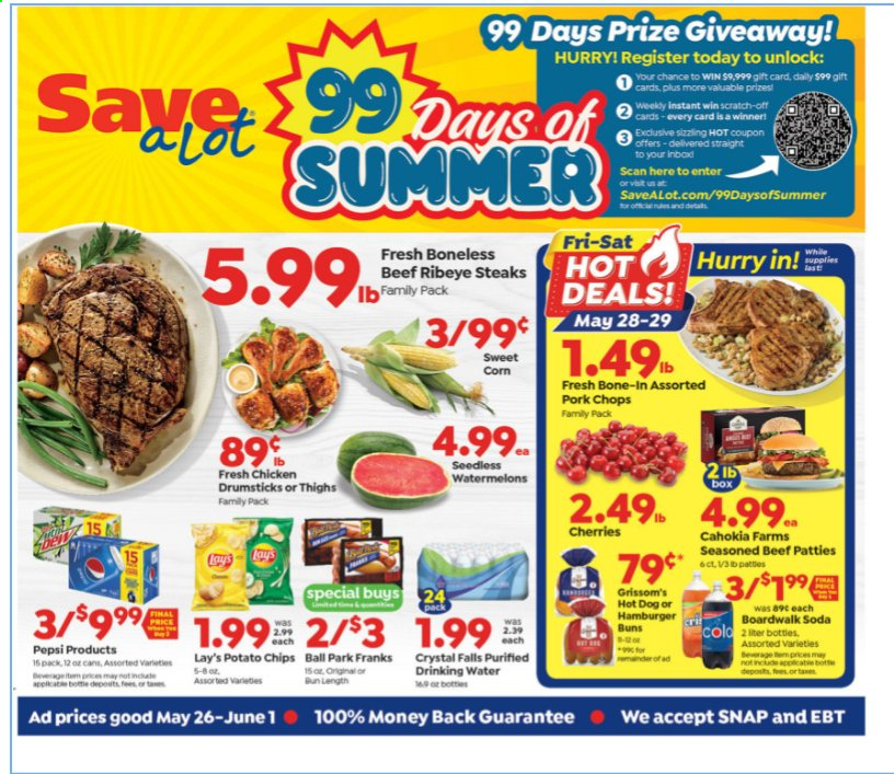 Save a Lot ad - 05/26/2021 - 06/01/2021. Page 1