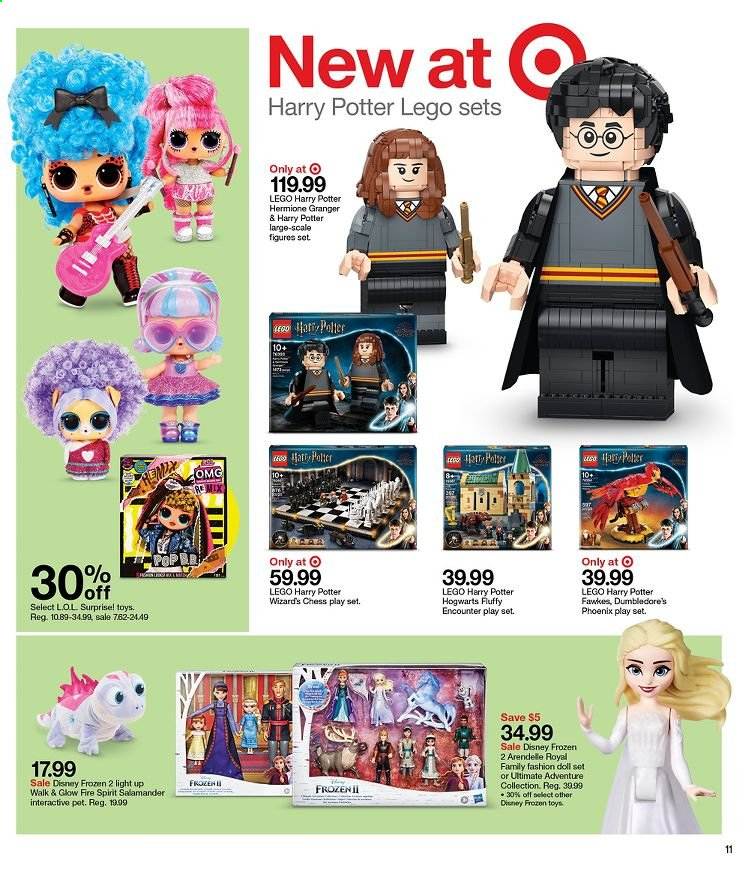 thumbnail - Target Flyer - 05/30/2021 - 06/05/2021 - Sales products - scale, Disney, Harry Potter, Hogwarts, doll, LEGO, LEGO Harry Potter, play set, toys. Page 11.