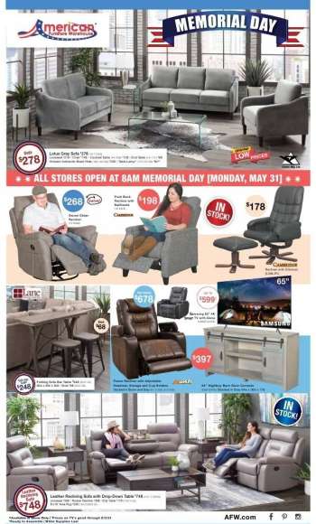 American Furniture Warehouse Flyer - 05.30.2021 - 06.05.2021.