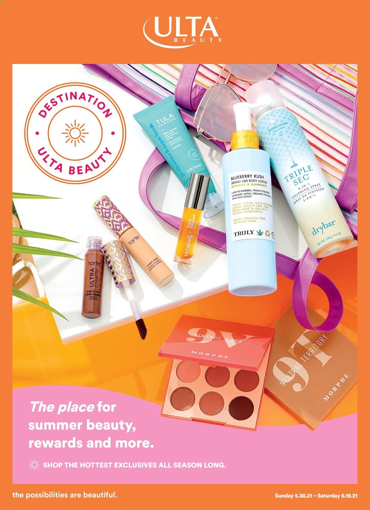 thumbnail - Ulta Beauty Flyer - 05/30/2021 - 06/19/2021 - Sales products - body lotion, probiotics. Page 1.
