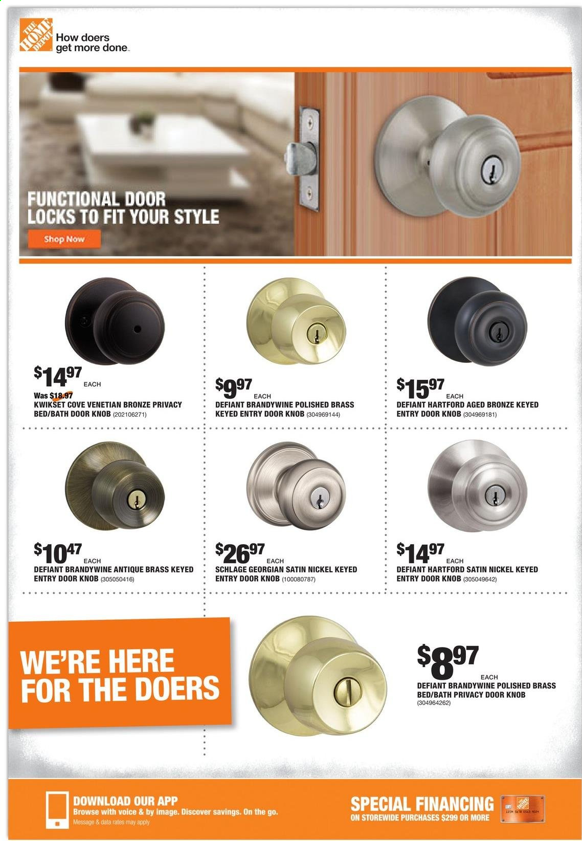 thumbnail - The Home Depot Flyer - 06/01/2021 - 06/10/2021 - Sales products - bed, door. Page 1.
