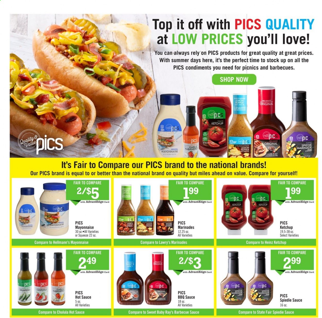 thumbnail - Price Chopper Flyer - 06/01/2021 - 06/26/2021 - Sales products - garlic, jalapeño, sauce, mayonnaise, Hellmann’s, Heinz, herbs, BBQ sauce, hot sauce, ketchup, marinade. Page 1.