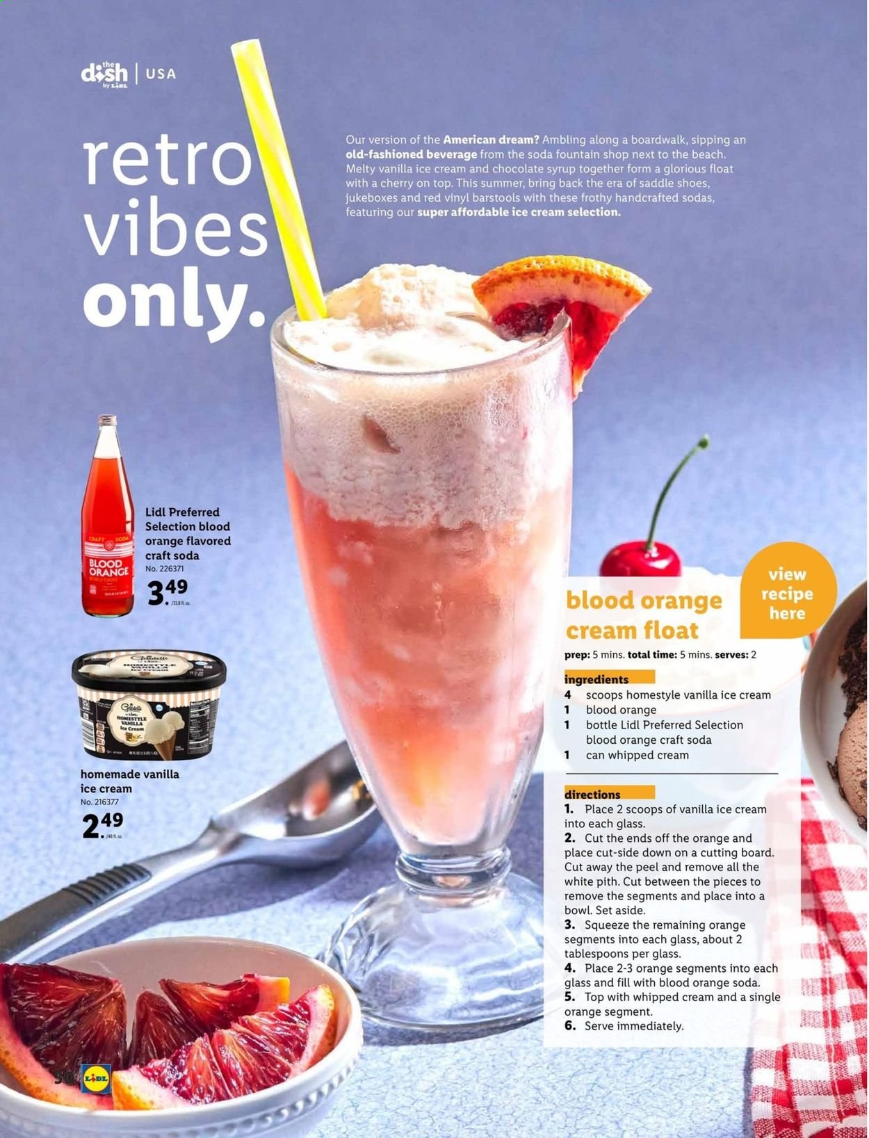 thumbnail - Lidl Flyer - 06/02/2021 - 06/29/2021 - Sales products - shoes, cherries, whipped cream, ice cream, chocolate syrup, syrup, soda, cutting board. Page 50.