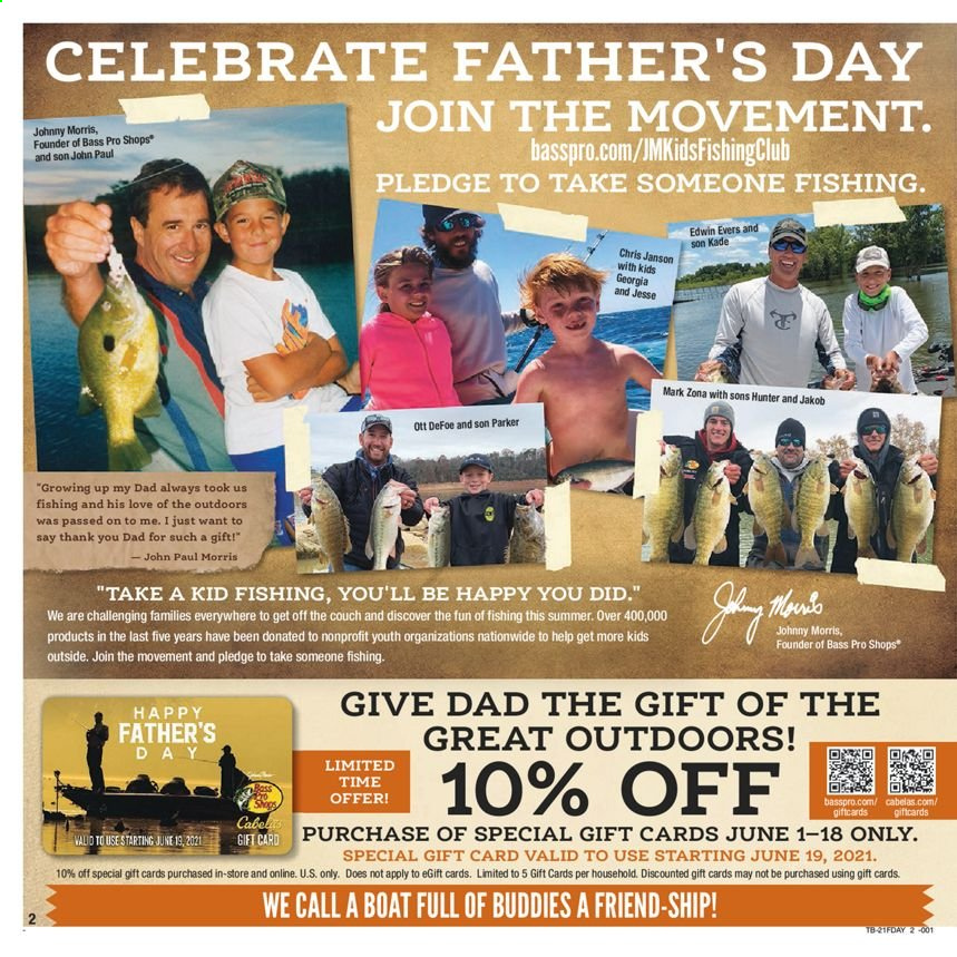 thumbnail - Cabela's Flyer - 06/10/2021 - 06/23/2021 - Sales products - Hunter, Bass Pro, boat. Page 2.