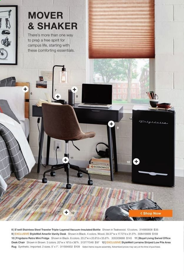thumbnail - The Home Depot Flyer - 06/07/2021 - 09/08/2021 - Sales products - shaker, chair, vanity, rug, area rug. Page 11.