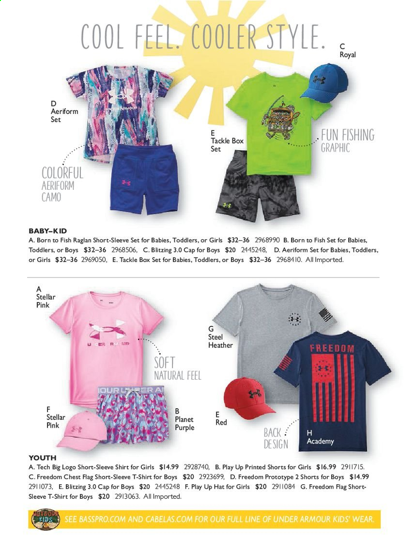 thumbnail - Bass Pro Shops Flyer - Sales products - Under Armour, shorts, t-shirt, hat. Page 9.